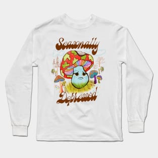 Seasonally Depressed - 70s mushroom design Long Sleeve T-Shirt